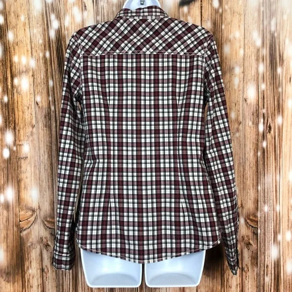 Mossimo Plaid Button Down Collared Long Sleeve Shirt - Picture 8 of 8
